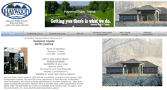 Desktop Screenshot of haywoodtransit.com